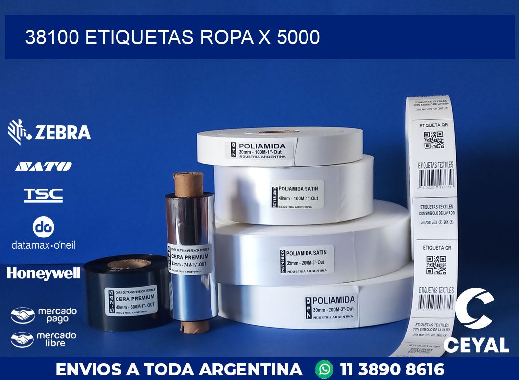 38100 ETIQUETAS ROPA X 5000