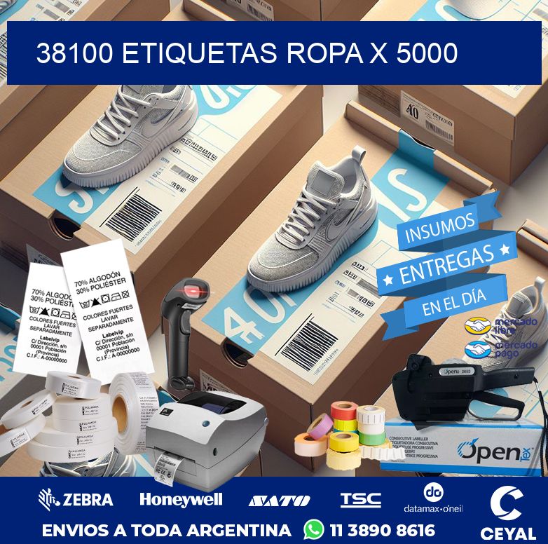 38100 ETIQUETAS ROPA X 5000