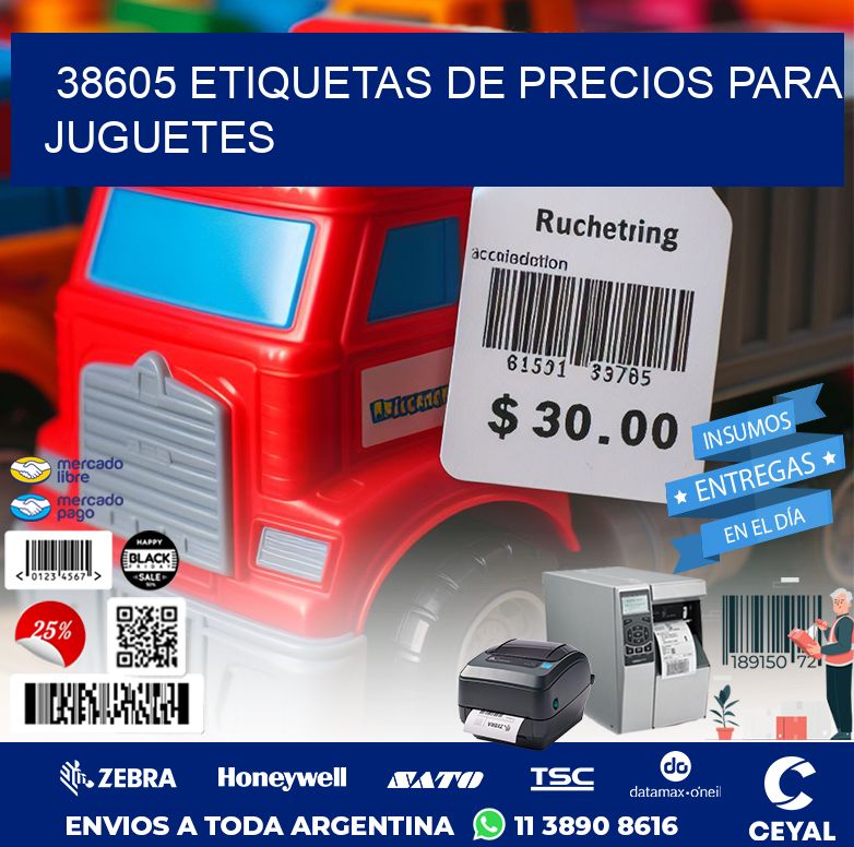38605 ETIQUETAS DE PRECIOS PARA JUGUETES