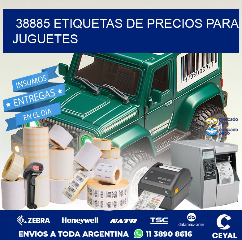 38885 ETIQUETAS DE PRECIOS PARA JUGUETES