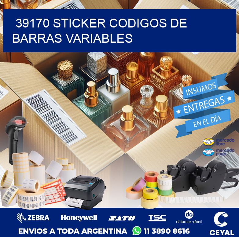 39170 STICKER CODIGOS DE BARRAS VARIABLES