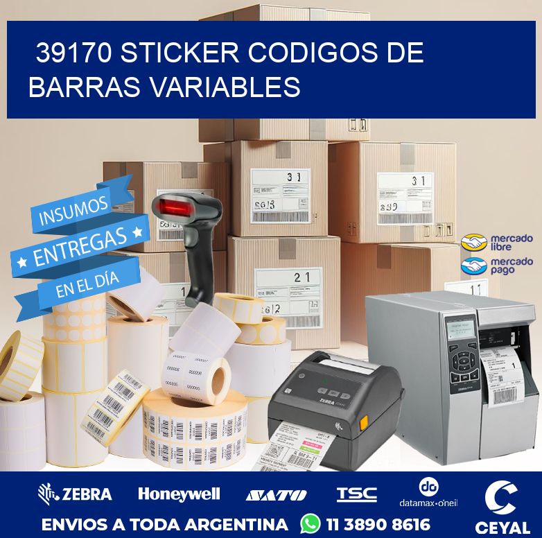 39170 STICKER CODIGOS DE BARRAS VARIABLES