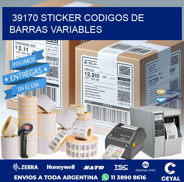 39170 STICKER CODIGOS DE BARRAS VARIABLES