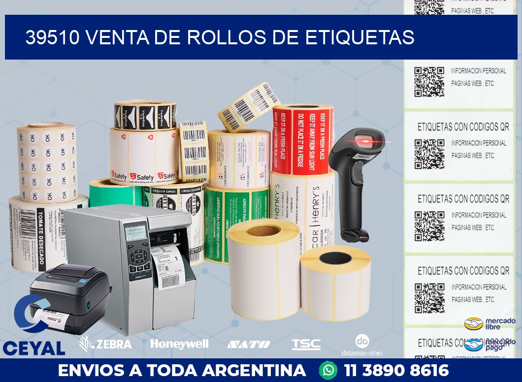 39510 VENTA DE ROLLOS DE ETIQUETAS