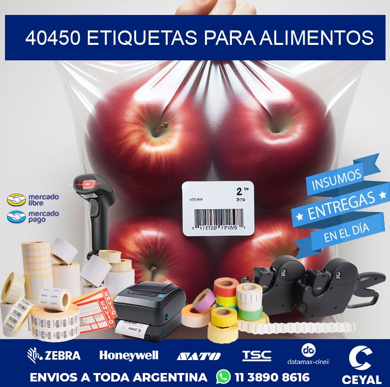 40450 ETIQUETAS PARA ALIMENTOS