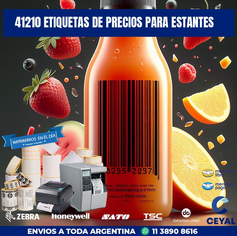 41210 ETIQUETAS DE PRECIOS PARA ESTANTES