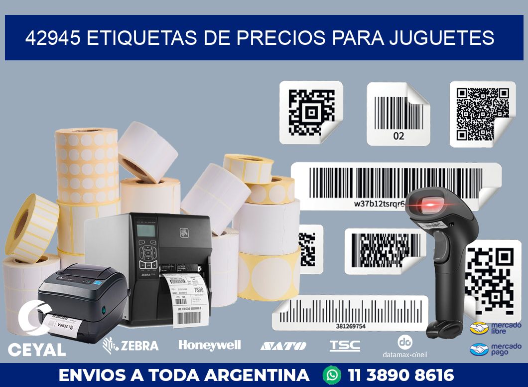 42945 ETIQUETAS DE PRECIOS PARA JUGUETES