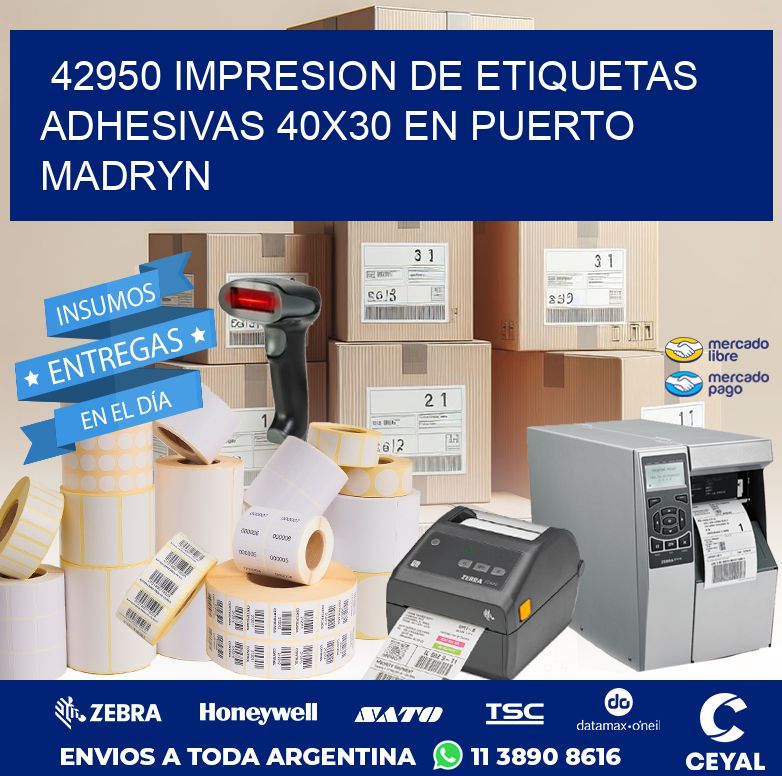 42950 IMPRESION DE ETIQUETAS ADHESIVAS 40X30 EN PUERTO MADRYN
