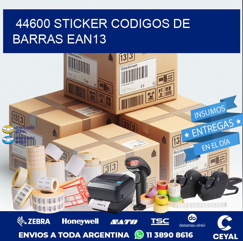 44600 STICKER CODIGOS DE BARRAS EAN13