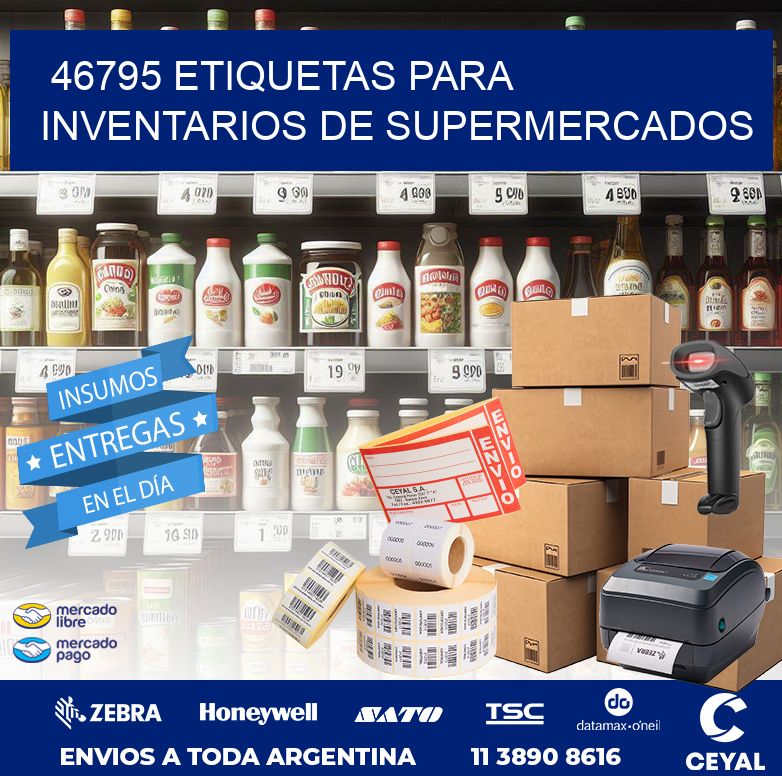 46795 ETIQUETAS PARA INVENTARIOS DE SUPERMERCADOS