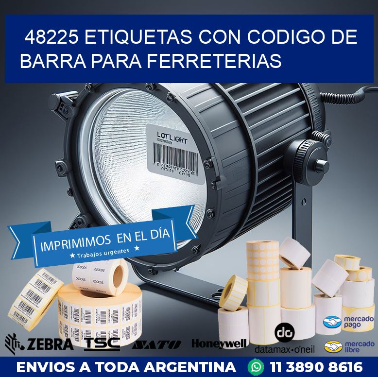 48225 ETIQUETAS CON CODIGO DE BARRA PARA FERRETERIAS