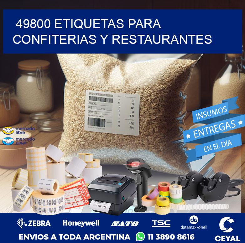 49800 ETIQUETAS PARA CONFITERIAS Y RESTAURANTES