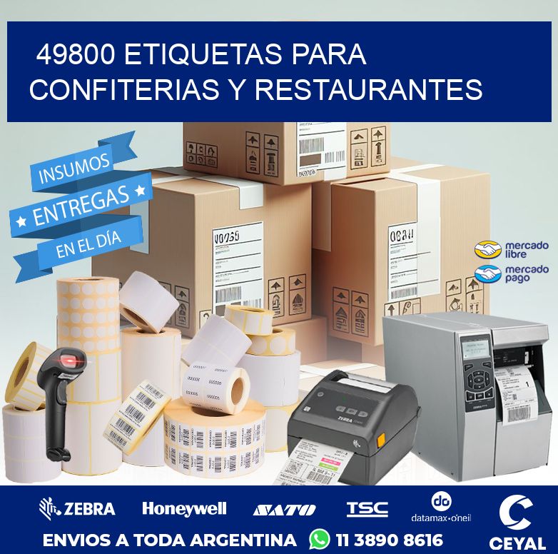 49800 ETIQUETAS PARA CONFITERIAS Y RESTAURANTES