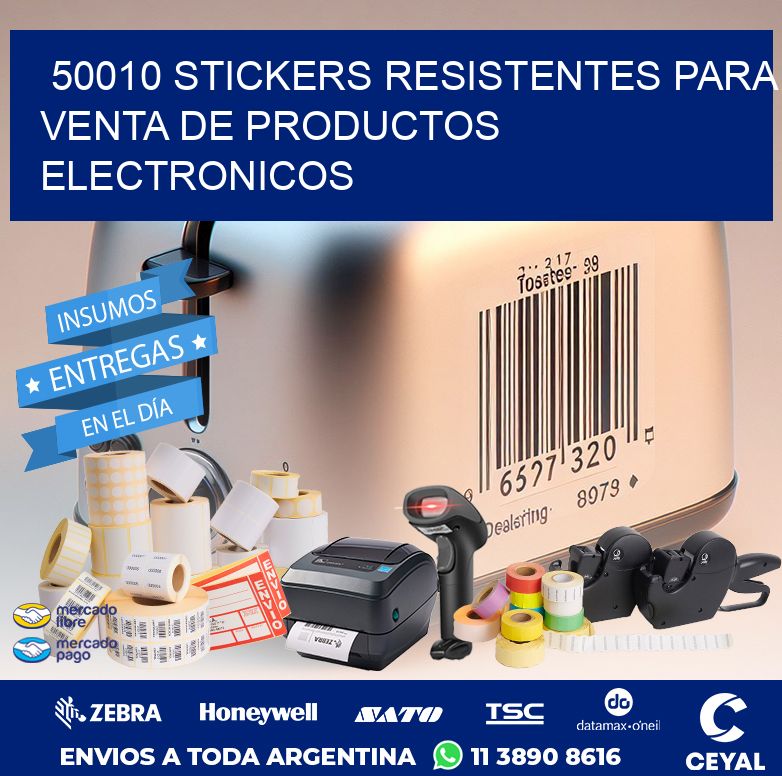 50010 STICKERS RESISTENTES PARA VENTA DE PRODUCTOS ELECTRONICOS