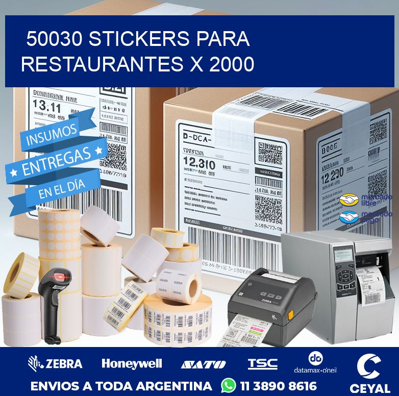 50030 STICKERS PARA RESTAURANTES X 2000