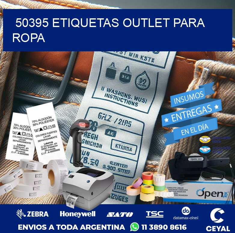 50395 ETIQUETAS OUTLET PARA ROPA
