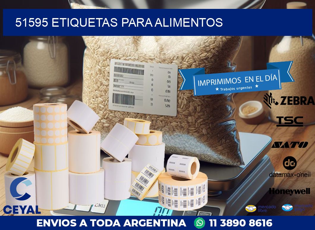 51595 ETIQUETAS PARA ALIMENTOS