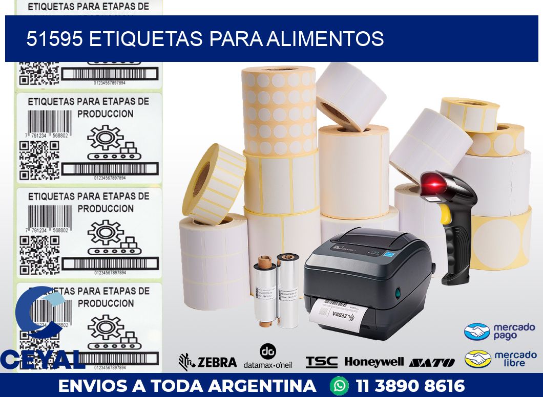 51595 ETIQUETAS PARA ALIMENTOS