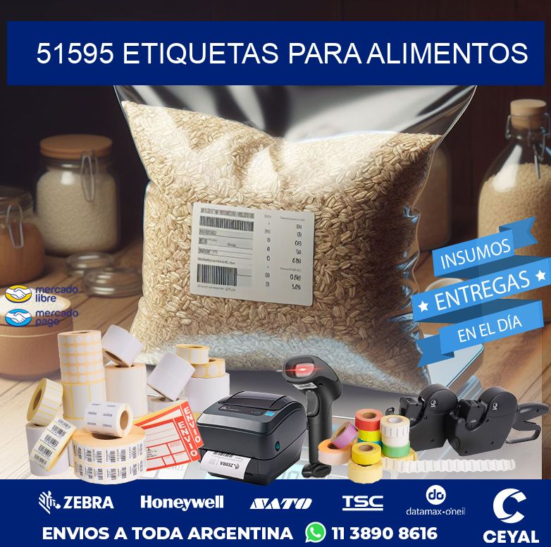51595 ETIQUETAS PARA ALIMENTOS