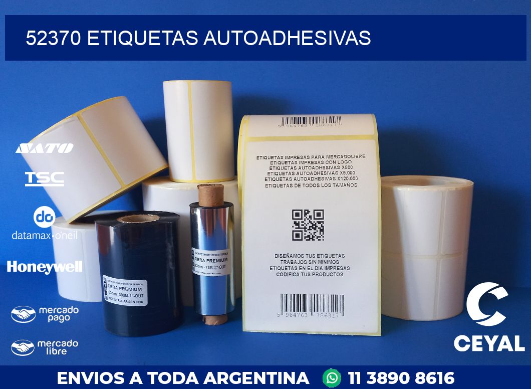 52370 ETIQUETAS AUTOADHESIVAS