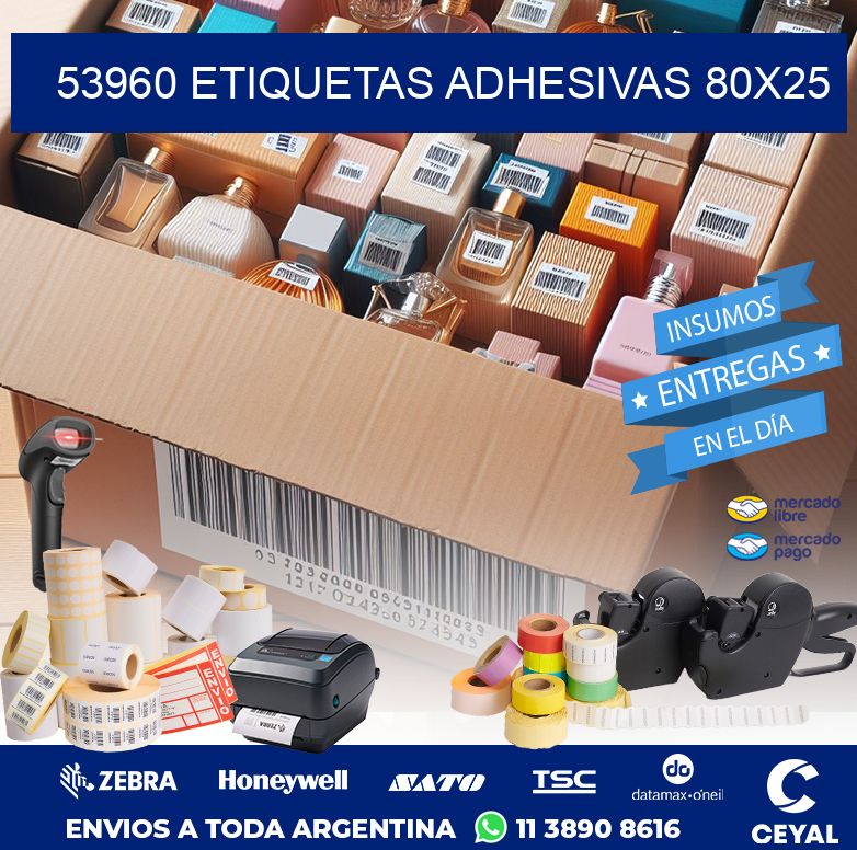 53960 ETIQUETAS ADHESIVAS 80X25
