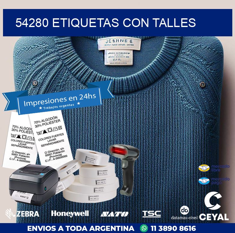 54280 ETIQUETAS CON TALLES