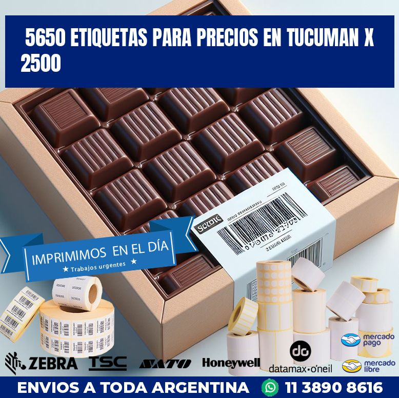 5650 ETIQUETAS PARA PRECIOS EN TUCUMAN X 2500