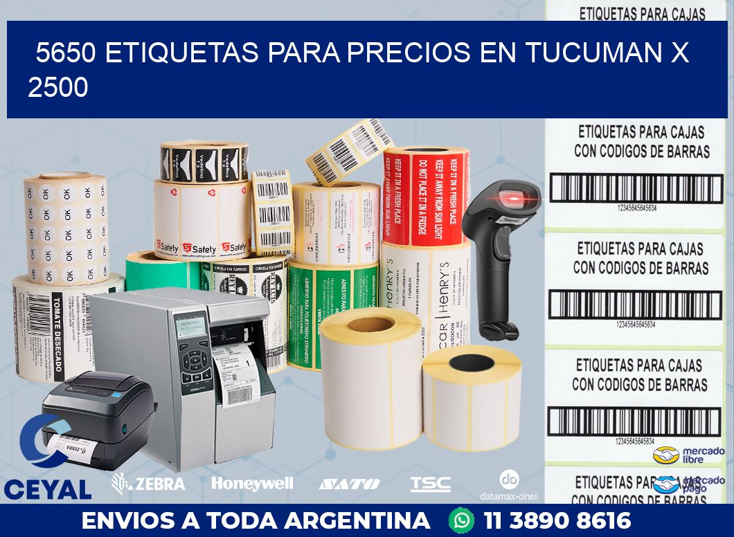 5650 ETIQUETAS PARA PRECIOS EN TUCUMAN X 2500