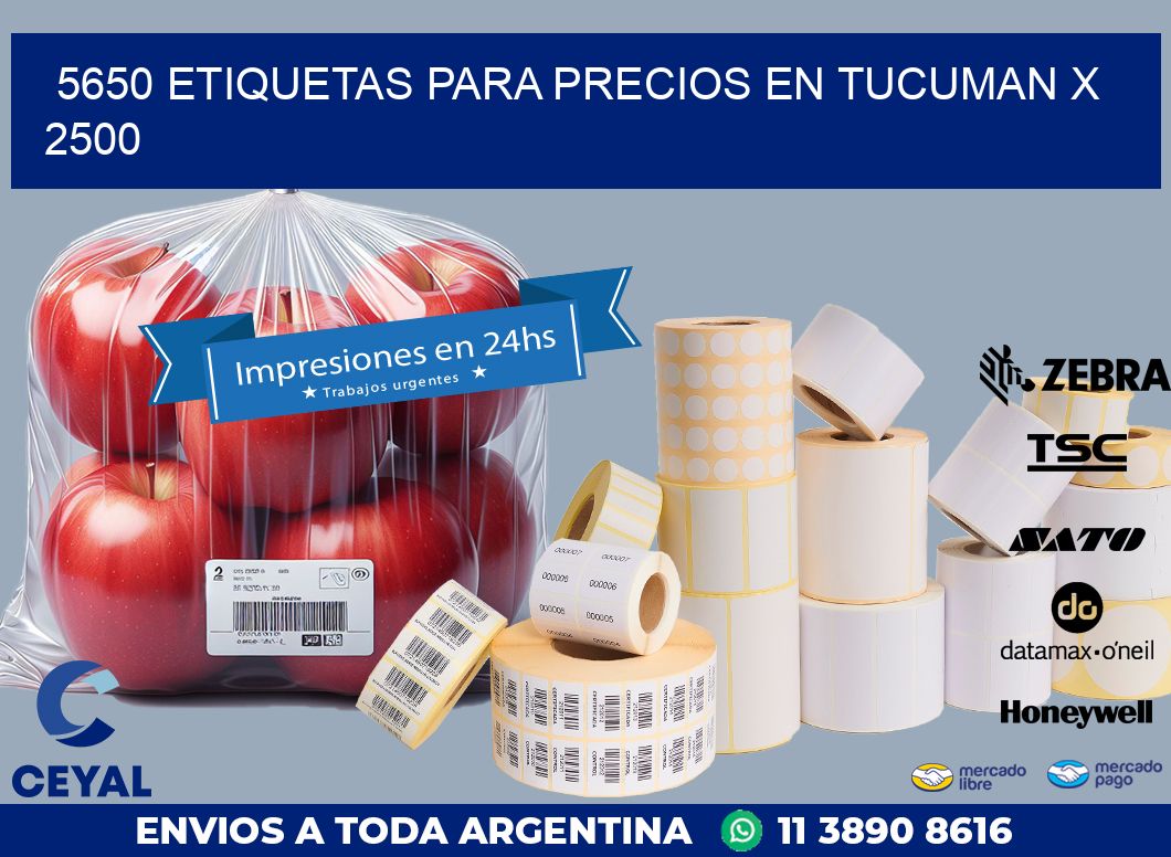 5650 ETIQUETAS PARA PRECIOS EN TUCUMAN X 2500