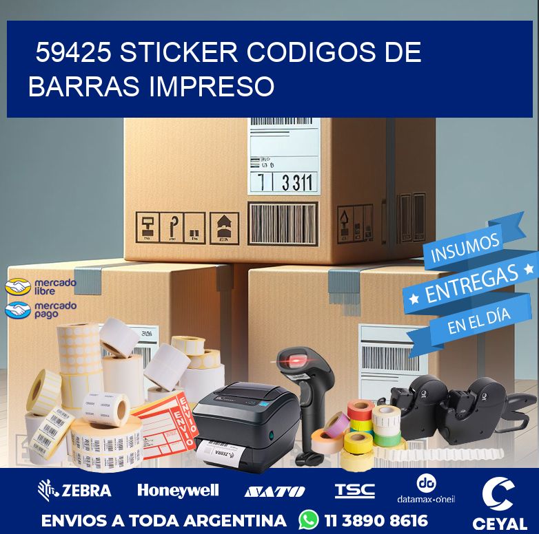 59425 STICKER CODIGOS DE BARRAS IMPRESO