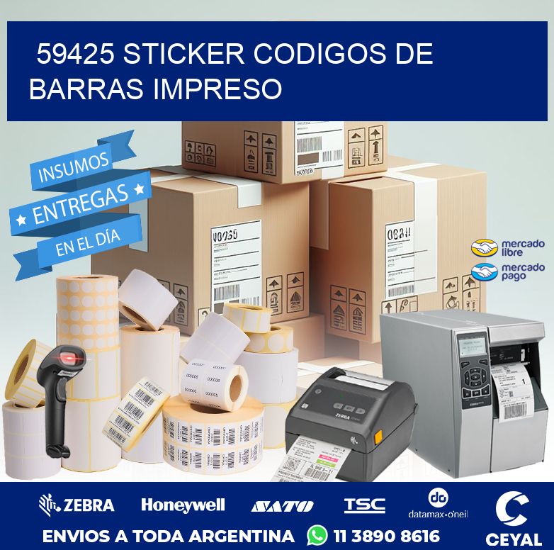 59425 STICKER CODIGOS DE BARRAS IMPRESO