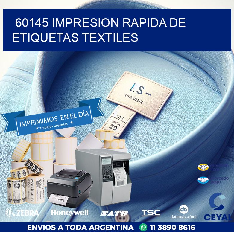 60145 IMPRESION RAPIDA DE ETIQUETAS TEXTILES