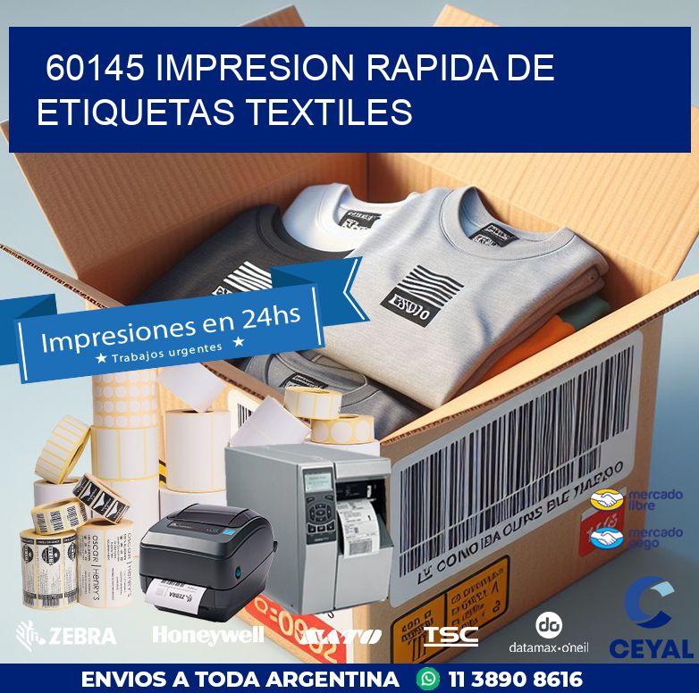 60145 IMPRESION RAPIDA DE ETIQUETAS TEXTILES