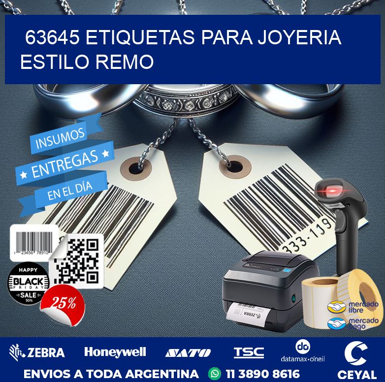 63645 ETIQUETAS PARA JOYERIA ESTILO REMO