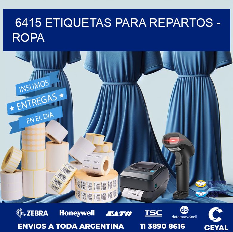 6415 ETIQUETAS PARA REPARTOS - ROPA