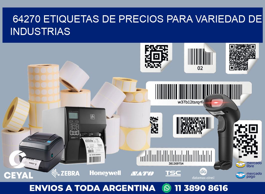 64270 ETIQUETAS DE PRECIOS PARA VARIEDAD DE INDUSTRIAS