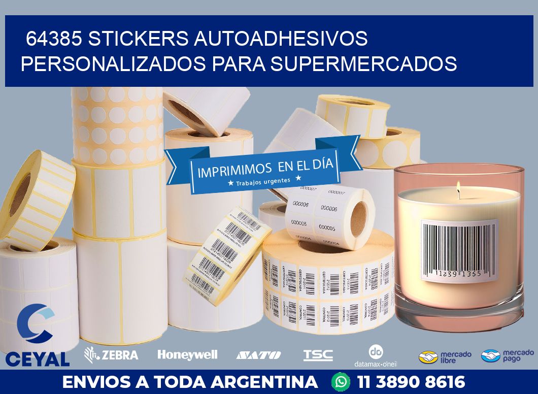 64385 STICKERS AUTOADHESIVOS PERSONALIZADOS PARA SUPERMERCADOS
