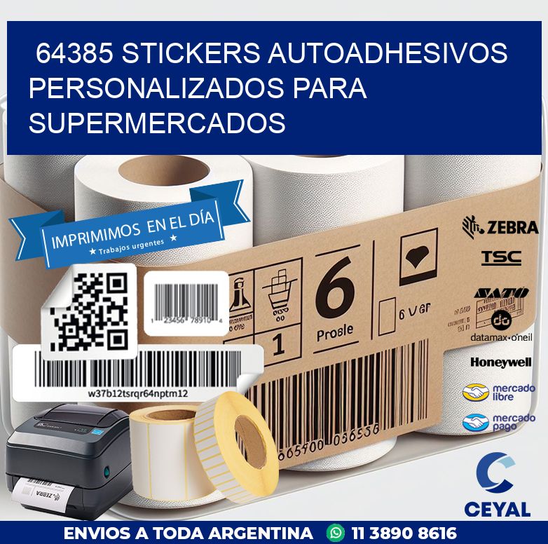 64385 STICKERS AUTOADHESIVOS PERSONALIZADOS PARA SUPERMERCADOS
