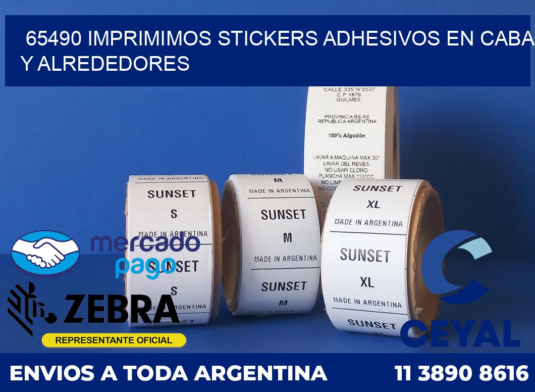 65490 IMPRIMIMOS STICKERS ADHESIVOS EN CABA Y ALREDEDORES