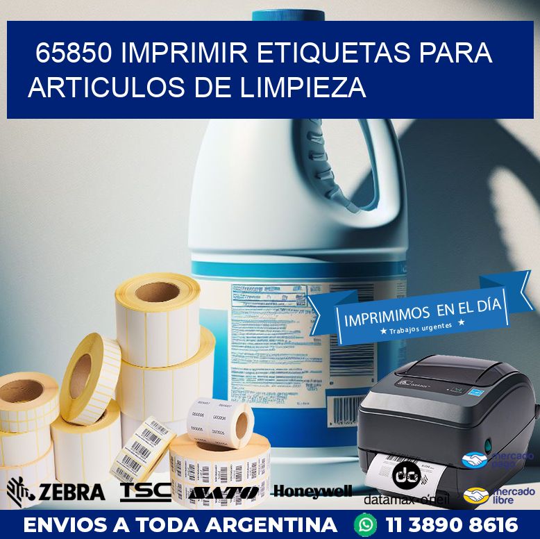 65850 IMPRIMIR ETIQUETAS PARA ARTICULOS DE LIMPIEZA