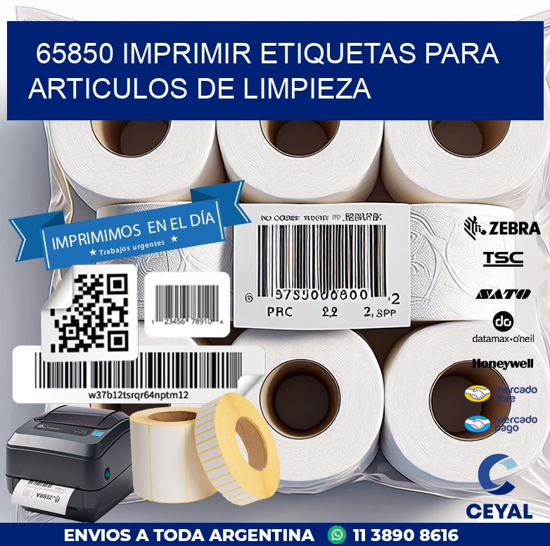 65850 IMPRIMIR ETIQUETAS PARA ARTICULOS DE LIMPIEZA