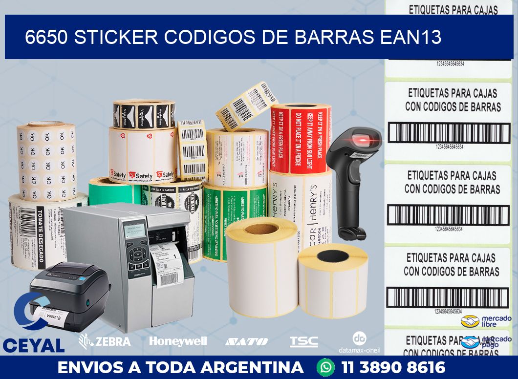 6650 STICKER CODIGOS DE BARRAS EAN13