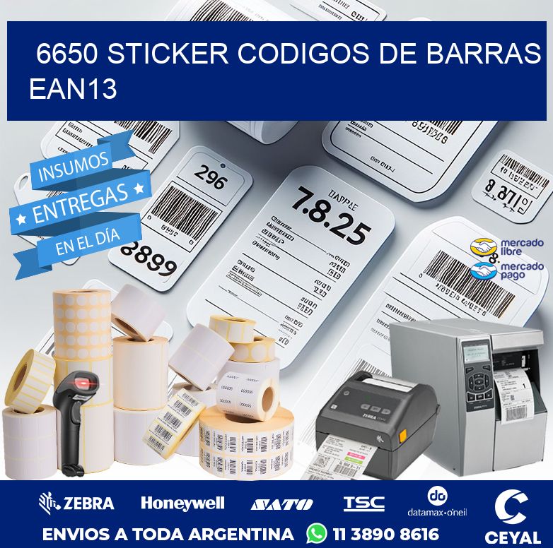 6650 STICKER CODIGOS DE BARRAS EAN13