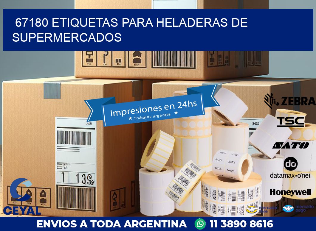 67180 ETIQUETAS PARA HELADERAS DE SUPERMERCADOS