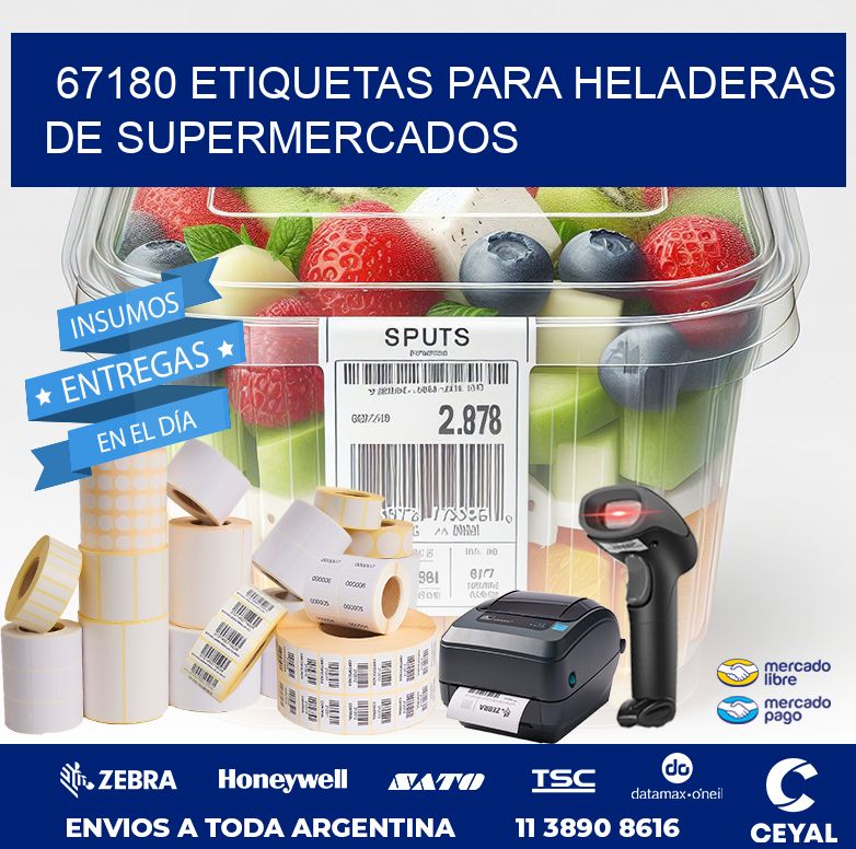 67180 ETIQUETAS PARA HELADERAS DE SUPERMERCADOS