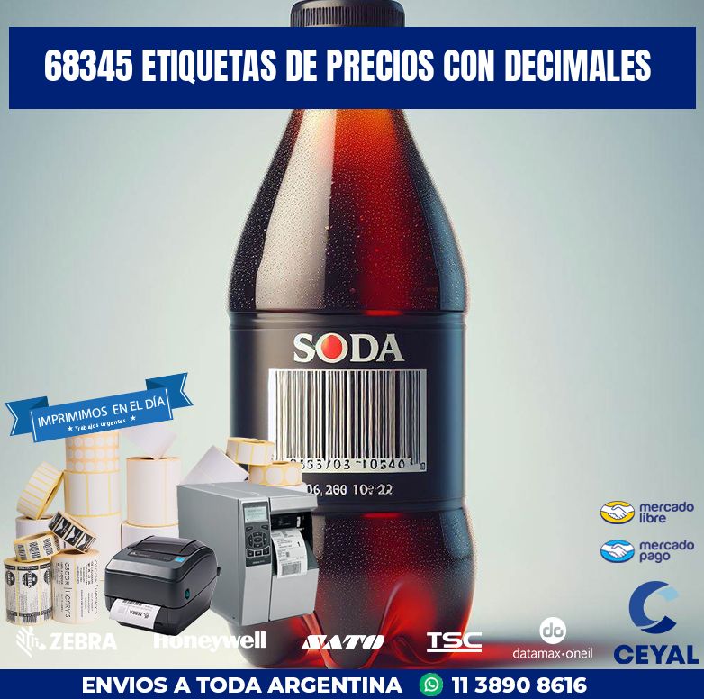 68345 ETIQUETAS DE PRECIOS CON DECIMALES