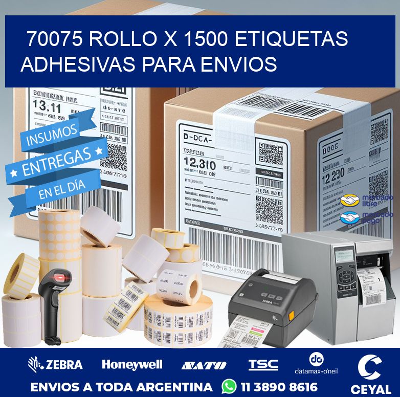 70075 ROLLO X 1500 ETIQUETAS ADHESIVAS PARA ENVIOS