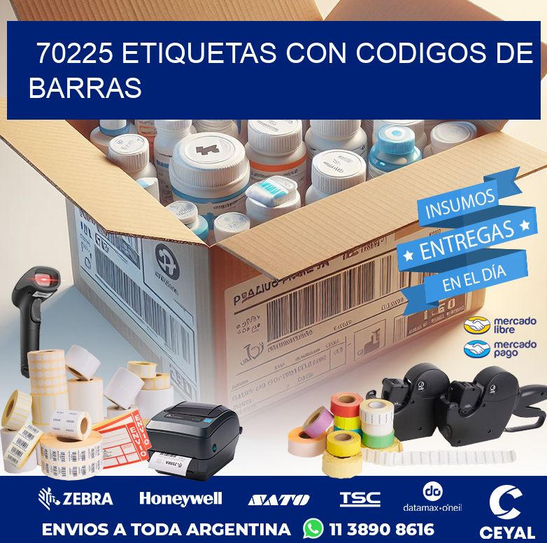 70225 ETIQUETAS CON CODIGOS DE BARRAS