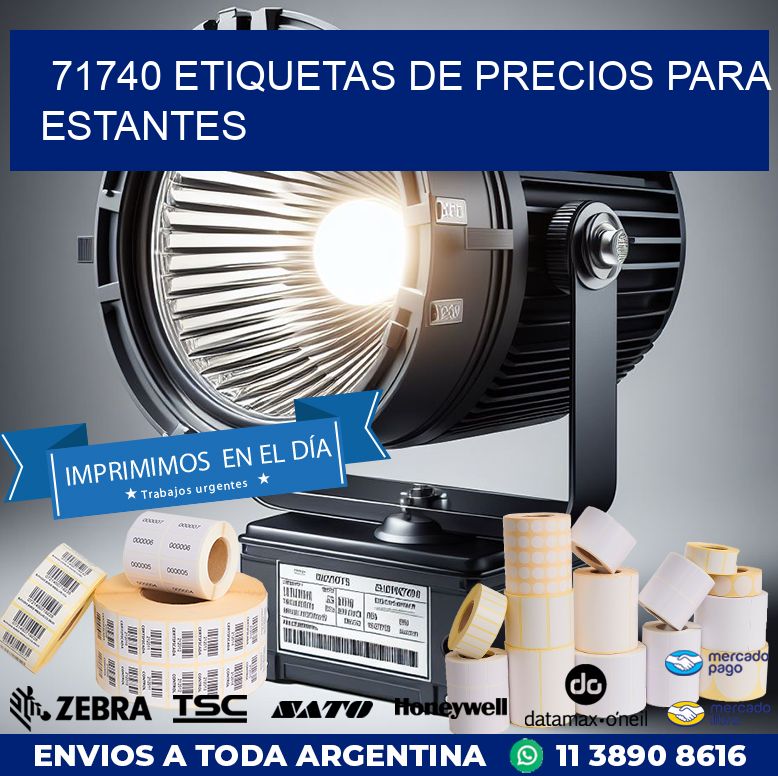 71740 ETIQUETAS DE PRECIOS PARA ESTANTES