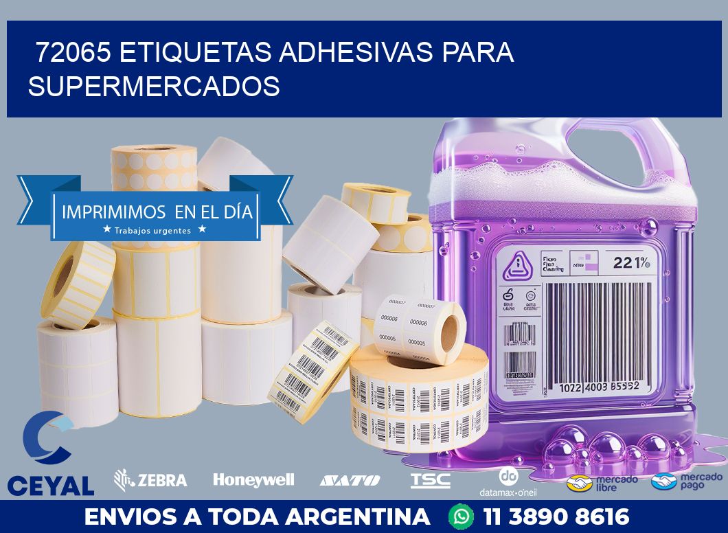 72065 ETIQUETAS ADHESIVAS PARA SUPERMERCADOS